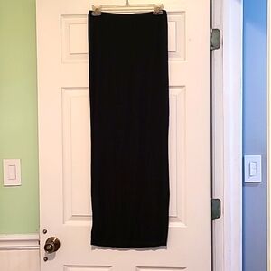 Black Moda International Sexy Black Maxi Skirt with Slit Sz XS